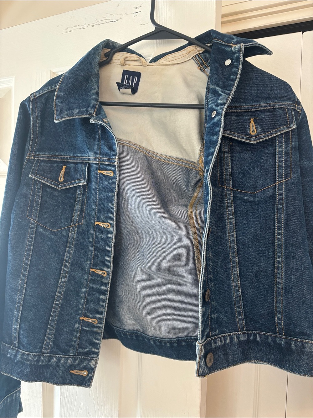GAP Indigo Blue Denim Jacket with Contrast Stitching